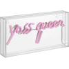 JONATHAN Y NEN1006A Yass Queen 11.8″ Contemporary Glam Acrylic Box USB Operated LED Neon Light, Pink Plug in Wall Light for Bedroom Wall Décor, Kids Bedroom, Party Supplier