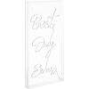 JONATHAN Y NEN1010A Best Day Ever 11.75″ X 23.63″ Contemporary Glam Acrylic Box USB Operated LED Neon Light, White