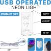 JONATHAN Y NEN1010A Best Day Ever 11.75″ X 23.63″ Contemporary Glam Acrylic Box USB Operated LED Neon Light, White
