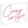 JONATHAN Y NEN1012A Crazy in Love 14″ X 10″ Contemporary Glam Acrylic Box USB Operated LED Neon Light, Red