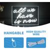 JONATHAN Y NEN1013A All We Have is Now 14″ X 10″ Contemporary Glam Acrylic Box USB Operated LED Neon Light, White