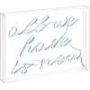 JONATHAN Y NEN1013A All We Have is Now 14″ X 10″ Contemporary Glam Acrylic Box USB Operated LED Neon Light, White