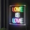 JONATHAN Y NEN1016A Love is Love 15″ Square Contemporary Glam Acrylic Box USB Operated LED Neon Light, Multi-Colored
