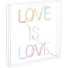 JONATHAN Y NEN1016A Love is Love 15″ Square Contemporary Glam Acrylic Box USB Operated LED Neon Light, Multi-Colored