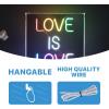 JONATHAN Y NEN1016A Love is Love 15″ Square Contemporary Glam Acrylic Box USB Operated LED Neon Light, Multi-Colored