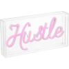 JONATHAN Y NEN1022A Hustle 11.88″ X 5.88″ Contemporary Glam Acrylic Box USB Operated LED Neon Light, Pink