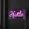 JONATHAN Y NEN1022A Hustle 11.88″ X 5.88″ Contemporary Glam Acrylic Box USB Operated LED Neon Light, Pink