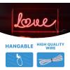 JONATHAN Y NEN1023A Love 11.88″ X 5.88″ Contemporary Glam Acrylic Box USB Operated LED Neon Light, Red