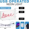 JONATHAN Y NEN1023A Love 11.88″ X 5.88″ Contemporary Glam Acrylic Box USB Operated LED Neon Light, Red