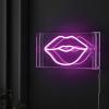 JONATHAN Y NEN1024A Lips 11.88″ X 5.88″ Contemporary Glam Acrylic Box USB Operated LED Neon Light, Pink