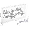 JONATHAN Y NEN1025A You’re Like Really Pretty 19.6″ X 10.1″ Contemporary Glam Acrylic Box USB Operated LED Neon Light, Pink