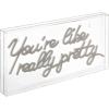 JONATHAN Y NEN1025A You’re Like Really Pretty 19.6″ X 10.1″ Contemporary Glam Acrylic Box USB Operated LED Neon Light, Pink