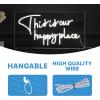 JONATHAN Y NEN1026A This is Your Happy Place 19.6″ X 10.1″ Contemporary Glam Acrylic Box USB Operated LED Neon Light, White
