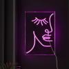 JONATHAN Y NEN1028A Half-Face 10.3″ X 15″ Contemporary Glam Acrylic Box USB Operated LED Neon Light, Pink