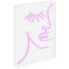 JONATHAN Y NEN1028A Half-Face 10.3″ X 15″ Contemporary Glam Acrylic Box USB Operated LED Neon Light, Pink
