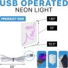 JONATHAN Y NEN1028A Half-Face 10.3″ X 15″ Contemporary Glam Acrylic Box USB Operated LED Neon Light, Pink
