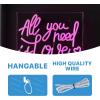 JONATHAN Y NEN1033A All You Need is Love 13.7″ X 10.9″ Contemporary Glam Acrylic Box USB Operated LED Neon Light, Pink