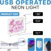 JONATHAN Y NEN1033A All You Need is Love 13.7″ X 10.9″ Contemporary Glam Acrylic Box USB Operated LED Neon Light, Pink