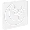 JONATHAN Y NEN1034A Starry Crescent 10″ Square Contemporary Glam Acrylic Box USB Operated LED Neon Light, White