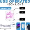 JONATHAN Y NEN1035A Hello Lovely 10″ Square Contemporary Glam Acrylic Box USB Operated LED Neon Light, Pink