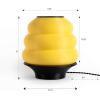JONATHAN Y USA1001B 3D Printed Dimmable LED Table Lamp Honey Pot 12″ Minimalist Classic Plant-Based PLA for Living Room, Dorm, Home, Office (LED Bulb Included), White/Black(Yellow/Black)
