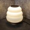 JONATHAN Y USA1001B 3D Printed Dimmable LED Table Lamp Honey Pot 12″ Minimalist Classic Plant-Based PLA for Living Room, Dorm, Home, Office (LED Bulb Included), White/Black(White/Brown)