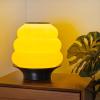 JONATHAN Y USA1001B 3D Printed Dimmable LED Table Lamp Honey Pot 12″ Minimalist Classic Plant-Based PLA for Living Room, Dorm, Home, Office (LED Bulb Included), White/Black(Yellow/Black)