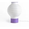 JONATHAN Y USA1003B 3D Printed Dimmable LED Table Lamp Asian Lantern 15″ Vintage Traditional Plant-Based PLA for Living Room, Dorm, Home, Office (LED Bulb Included), White/Blue(White/Purple)