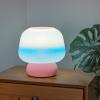 JONATHAN Y USA1004B 3D Printed Dimmable LED Table Lamp Mushroom 10″ Modern Classic Plant-Based PLA for Living Room, Dorm, Home, Office (LED Bulb Included), Blue/White/Light(Blue/White/Light Pink)