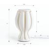 JONATHAN Y USA1005B 3D Printed Dimmable LED Table Lamp Flower 13″ Tropical Coastal Plant-Based PLA for Living Room, Dorm, Home, Office (LED Bulb Included), White(White)