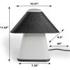 JONATHAN Y USA1007A Enzo 11.63″ Modern Contemporary Plant-Based PLA 3D Printed Dimmable LED Table Lamp, White/Black, for Living Room, Office, Bedroom