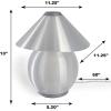 JONATHAN Y USA1008A Opal 13″ Modern Contemporary Plant-Based PLA 3D Printed Dimmable LED Table Lamp, Light Smoke/Gray, for Living Room, Office, Bedroom(Light Smoke/Gray)