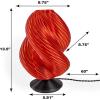 JONATHAN Y USA1009A Gema 13.5″ Mid-Century Coastal Plant-Based PLA 3D Printed Dimmable LED Table Lamp, Clear Red/Black, for Living Room, Dining Room, Bedroom(Clear Red/Black)