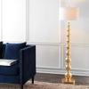 Jonathan Y JYL5048A Adriana 62.5″ Metal LED Floor Lamp, Contemporary, Modern, Transitional, Office, Living Room, Family Room, Dining Room, Bedroom, Guest Room, Hallway, Foyer, Gold
