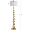 Jonathan Y JYL5048A Adriana 62.5″ Metal LED Floor Lamp, Contemporary, Modern, Transitional, Office, Living Room, Family Room, Dining Room, Bedroom, Guest Room, Hallway, Foyer, Gold