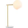 JONATHAN Y JYL1000A Charles 20.5″ Metal/Marble LED Table Lamp Contemporary Modern Bedside Desk Nightstand Lamp for Bedroom Living Room Office College Bookcase LED Bulb Included, Gold/White(Gold)