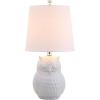 JONATHAN Y JYL1026A Hoot 20.5″ Ceramic Mini LED Table Lamp, Cottage, Transitional, Modern, Elegant, Office, Living Room, Family Room, Dining Room, Bedroom, Hallway, Foyer, White Owl