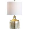 JONATHAN Y JYL1027A Gemma 19″ Glass Bell LED Table Lamp, Coastal, Cottage, Transitional, Modern, Office, Living Room, Family Room, Dining Room, Bedroom, Hallway, Foyer, Moroccan Blue(Gold)