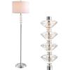 JONATHAN Y JYL1045A Mia 60.5″ Crystal/Metal LED Floor Lamp Contemporary,Glam,Transitional for Bedrooms, Living Room, Office, Reading, Clear/Chrome