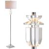 JONATHAN Y JYL1046A Aria 63″ Crystal/Metal LED Floor Lamp Contemporary,Glam,Transitional for Bedrooms, Living Room, Office, Reading, Clear/Chrome