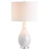 JONATHAN Y JYL1058A Josephine 26.5″ Seashell LED Table Lamp Coastal Contemporary Bedside Desk Nightstand Lamp for Bedroom Living Room Office College Bookcase LED Bulb Included, White