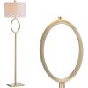 JONATHAN Y JYL1089A April 61″ Metal LED Floor Lamp, Modern, Contemporary, Glam, Traditional, Office, Living Room, Family Room, Dining Room, Bedroom, Hallway, Foyer, Brass(Brass Gold)