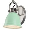 JONATHAN Y JYL1115D Phineas 16.25″ 2-Light Adjustable Farmhouse Bohemian Iron LED Vanity Light, Mint Green/Brass Gold for Bedroom, Living Room, Kitchen, Home Office, Kids Room(Mint Green/Nickel)