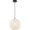 JONATHAN Y JYL1135A Lacey 16″ 1-Light Bohemian Minimalist Iron/Rope Woven Globe LED Pendant Shabby Chic,Contemporary, Modern, Designer, Casual, Office, Living Room, Dining Room, Bedroom, White/Black(12″)