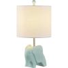 JONATHAN Y JYL1143B Koda 17.5″ Eclectic Southwestern Resin/Iron Elephant LED Kids Table Lamp, Global, Transitional, Rustic, Office, Living Room, Dining Room, Bedroom, Hallway, Foyer, Turquoise(Turquoise)