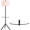 JONATHAN Y JYL2012B Hall 62″ Metal LED End Table Floor Lamp, Modern, Contemporary, Glam, Elegant, Foot-Step Switch, Office, Living Room, Family Room, Dining Room, Bedroom, Foyer, Chrome(Oil-Rubbed Bronze)