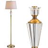 JONATHAN Y JYL2029A Harper 61″ Crystal/Metal LED Floor Lamp Contemporary,Transitional,Traditional for Bedrooms, Living Room, Office, Reading, BrassGold/Clear