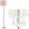 JONATHAN Y JYL2034A Abigail 61″ Crystal/Metal LED Floor Lamp Contemporary,Transitional,Traditional,Glam for Bedrooms, Living Room, Office, Reading, Clear/Chrome