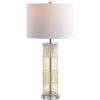 JONATHAN Y JYL2064A Genevieve 30″ Glass/Crystal LED Table Lamp Contemporary Transitional Bedside Desk Nightstand Lamp for Bedroom Living Room Office College Bookcase LED Bulb Included, Champagne