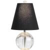 JONATHAN Y JYL2079A Goddard 16″ Crystal Ball/Metal LED Table Lamp Glam Transitional Bedside Desk Nightstand Lamp for Bedroom Living Room Office College Bookcase LED Bulb Included, Clear(Clear / Black)